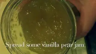 French cr&ecirc;pes with vanilla pear jam