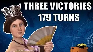 Civ 6 | Вот как я выиграл три раза за 179 ходов (#3 Deity England Civilization VI)