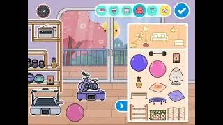 Exercise/Yoga Room in Toca World (Neon Apartment)