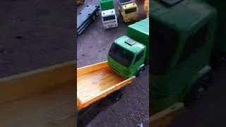 Novo caminh&atilde;o de lixo verde brinquedo
