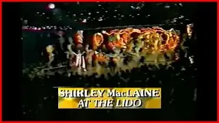 Madame Shirley MacLaine au cabaret le Lido de Paris avec des extraits de la revue 