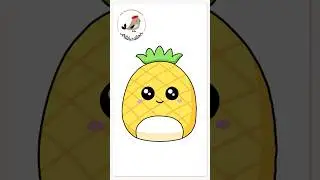 How To Draw A Pineapple Squishmallow #artducation #howtodraw #squishmallows #drawing #shorts