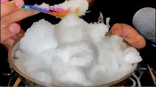 REFROZEN SHAVED FLAKY ICE | #asmrice #iceasmr