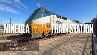 Mineola Texas Train Station December 29, 2025 1140 AM 4K 30fps Amtrak