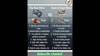 Difference between slip ring motor&squirrel cage motor #electrical #shorts #please_subscribe_channel