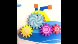 Rotating Gear Color Matching Game Puzzle Kids Toddler Activity Creative