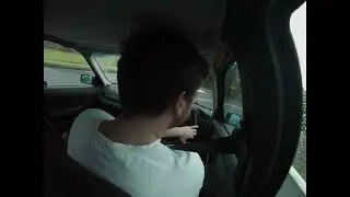 Attempting to slide an Automatic E36 318i in the wet..