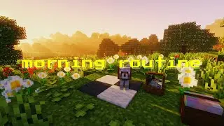 morning routine 🦄 manifest a good day... [minecraft sunrise view and calming music to start the day]