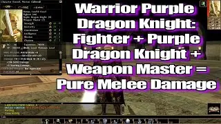Neverwinter Nights Warrior Purple Dragon Knight Build