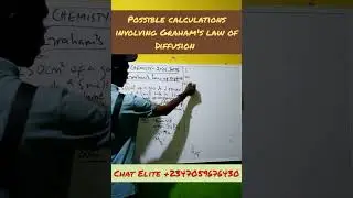 POSSIBLE QUESTION INVOLVING GRAHAM'S LAW OF DIFFUSION