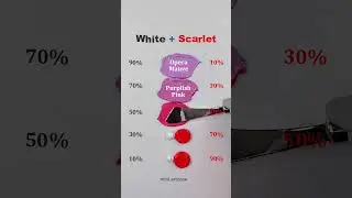 White & Scarlet Color Mixing 😍 #colormixing #artvideo #short #college #asmr #colors  #relexing #asmr