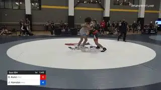 63 Kg Consolation - Dyson Kunz, MWC Wrestling Academy Vs Jordan Hamdan, Michigan Wrestling CLub