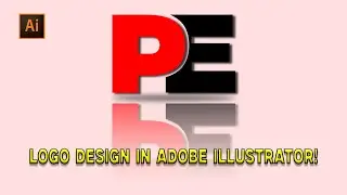 PE Letter Logo Design in Adobe Illustrator | Drop Shadow & Offset Path Tool Tutorial