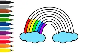 cute rainbow colour drawing easy with colour step by step drawing for beginners@Artworld06 