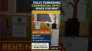 1000sft fully furnished commercial office space for rent in malleswaram prime location #commercial
