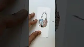 Paint a wicker basket in watercolors | miniature art | Handmade #gifttags #watercolorpainting
