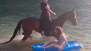 Kayaking with a horse! https://buymeacoffee.com/mrgngrimmw