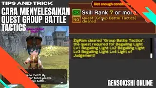 TIPS AND TRICK QUEST GROUP BATTLE TACTICS GAME GENSOKISHI ONLINE
