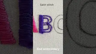 How to stitch letter B/ satin stitch letter B