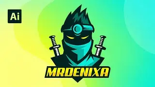 How to draw Ninja Mascot Logo in Adobe Illustrator