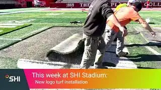 New Logo Turf Installation at SHI Stadium