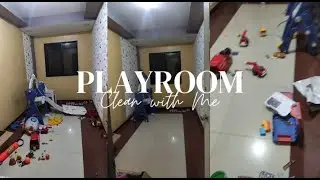 Motivational Clean with Me 2023 : Playroom / Organize And Declutter /  Installing 3D Wallpaper