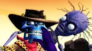 The Gunstringer All Cutscenes (Game Movie)