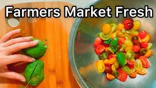 Small Town Farmers Market | Fresh Pasta Salad - Simple and Healthy | Slow Living Silent Vlog