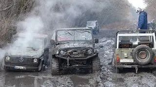 От Нивы УАЗа и KIA Sorento до Рубикона, короткого Гелика V8, Patrol и Samurai OFFROAD на ТАНКОВОЙ