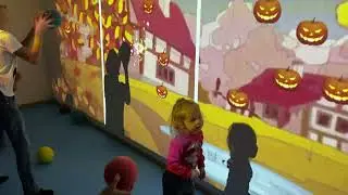 Creating individual interactive games for walls and floors, multi-touch tables