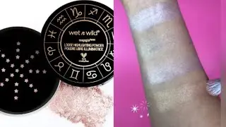 SWATCHES New Wet N Wild Loose Highlighting Powder Palette Written in stars Zodiac