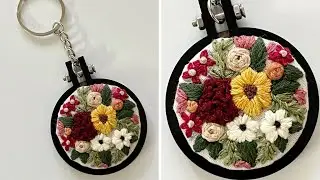 Hand Embroidered Keychain | Tutorial