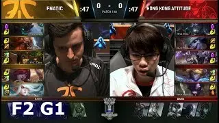 Fnatic vs Hong Kong Attitude | Game 1 Finals of Play-in Stage S7 LoL Worlds 2017 | FNC vs HKA G1