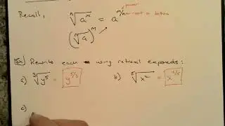 Rewriting Using Rational Exponents