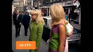 [60fps] London Street Scenes, 1967