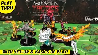 How to Play ASCENSION TACTICS the Deck Building Miniatures Game with a Solo Playthrough