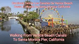 Caminata🚶‍♂️🚶‍♀️ Desde Los Canales De Venice Beach ⛱️  Hasta Él Muelle De Santa Monica, California.