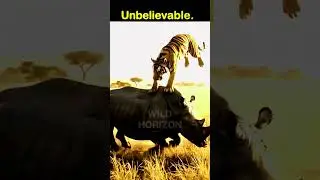 THE IMPOSSIBLE ATTACK! Tiger Desperately Fights Rhino!