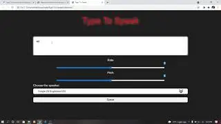 Type To Pronounce In JavaScript With Source Code  | Source Code & Projects