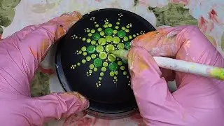 DIY How to Make a Mandala Stone | Painted Dotting Art | Satisfying Painting Rocks