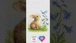 Bunny and Dragonfly Embroidery Pattern  #embroidery #crossstitch #flosstube #crossstitchpatterns