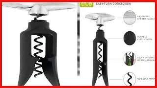 True Twister: Easy Corkscrew Turn Key Bar Accessory Wine Bottle Opener, 6