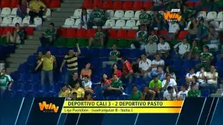 Deportivo Cali 3--2 Deportivo Pasto. Fecha 1 cuadrangulares Liga Postob&oacute;n 2013-II -  Win Sports