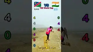India vs Namibia match highlights super over challenge #cricket #cricketlover #shorts #CricShot_six