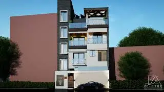 Luxury house elevation | Exterior 3D design for Residence at Nolambur chennai | DE - STOQ studio