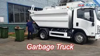 isuzu rear loader garbage truck  food waste disposal truck for efficient garbage compression