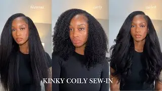 DIY Warer Kinky Coily Sew-in ft. Curls Queen