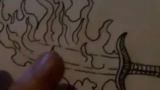 Drawing A Flaming Sword Video