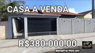 CASA COM 4 QUARTOS E EDICULA A VENDA NO CENTRO DE JABOTI PARANÁ R$ 380.000,00 