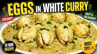 Egg curry in white gravy | egg curry | white egg korma curry | creamy and rich anda curry